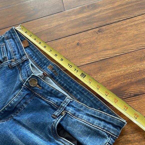 KUT blue denim jeans distressed torn straight leg high rise size 14 - Picture 3 of 14